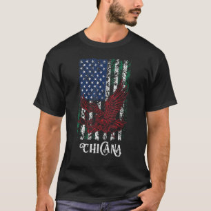 Camiseta Bandeira Mexicana Americana Chicana México Educada
