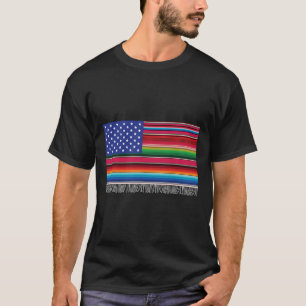 Camiseta Bandeira Mexicana Americana Serape Cinco De Mayo P