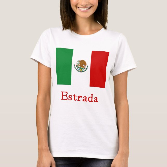 Camiseta Bandeira mexicana de Estrada (Frente)