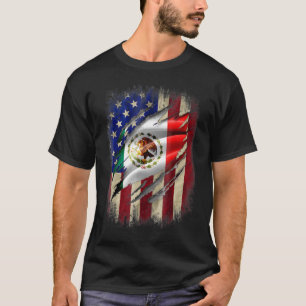 Camiseta Bandeira mexicana Dentro de sangue mexicano