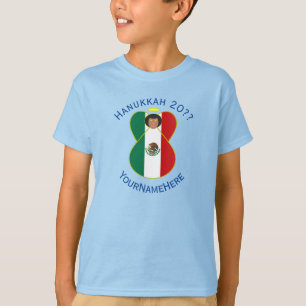 Camiseta Bandeira Mexicana do Anjo Hanukkah Menino Personal