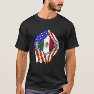 Camiseta Bandeira mexicana do Orgulho Mex mexicano nos EUA