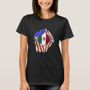 Camiseta Bandeira mexicana do Orgulho Mex mexicano nos EUA
