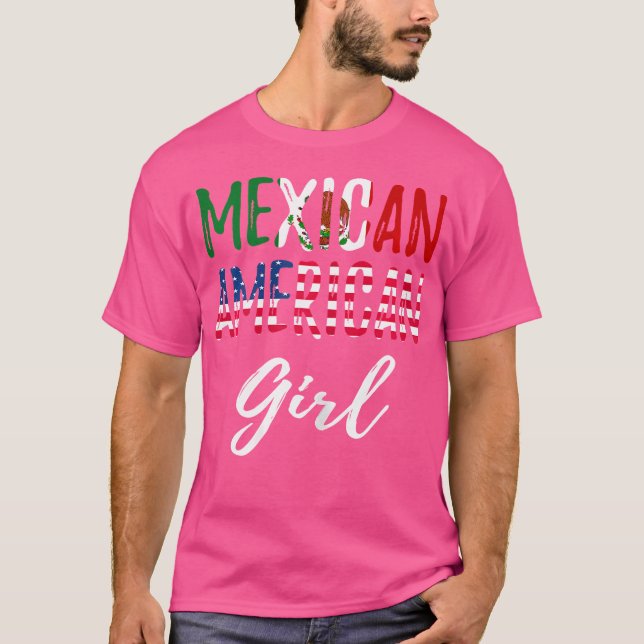 Camiseta Bandeira mexicana do Orgulho Moçulmano Americano (Frente)