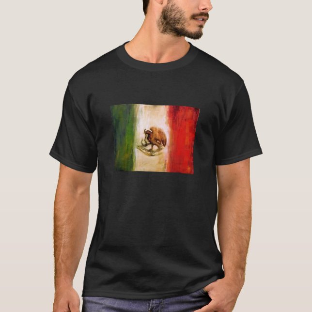 Camiseta Bandeira mexicana do vintage (Frente)