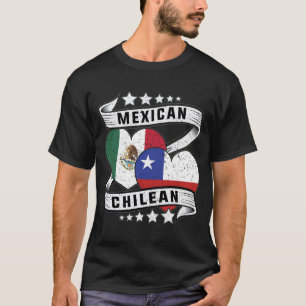 Camiseta Bandeira Mexicana E Chilena