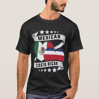Camiseta Bandeira Mexicana E Costa Rica