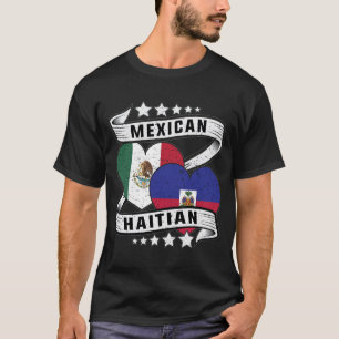 Camiseta Bandeira Mexicana E Haitiana