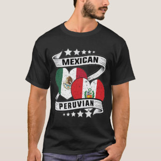 Camiseta Bandeira Mexicana E Peruana