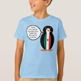 Camiseta Bandeira mexicana falando sobre Menina Penguin Boy