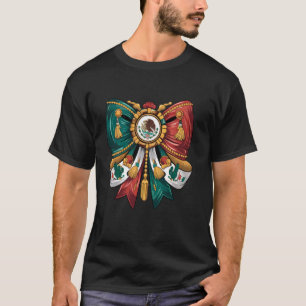 Camiseta Bandeira Mexicana Laço Coquete Espanhola Latina Ch
