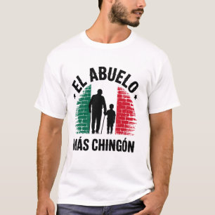 Camiseta Bandeira Mexicana O Avô Mais Chingón Avô Gráfico