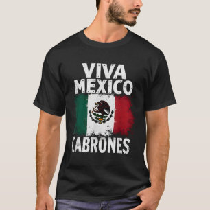 Camiseta Bandeira Mexicana Viva Cabrones