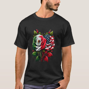 Camiseta Bandeira México EUA Bandeira Mexicana Bandeira Ame