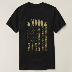 Camiseta Bandeira Militar Americana dos Soldados