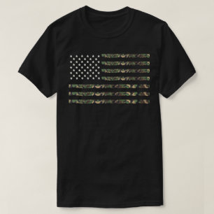 Camiseta Bandeira Militar de Camo dos EUA