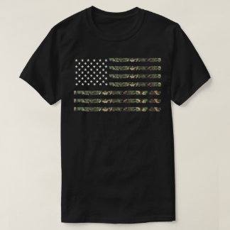 Camiseta Bandeira Militar de Camo dos EUA