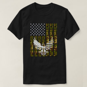 Camiseta Bandeira Militar dos EUA com águia