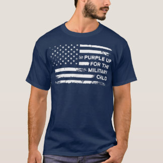 Camiseta Bandeira Militar Púrpura Mês