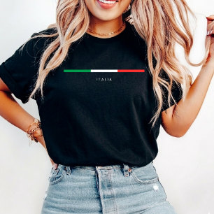 Camiseta Bandeira minimalista da Itália Viagem férias itali
