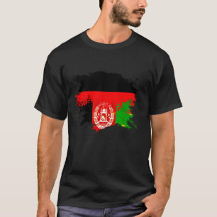 Camiseta Bandeira Mista de Herança Alemã e Afeganistão