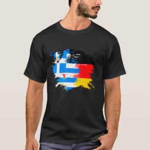 Camiseta Bandeira Mista de Herança Alemã e Grega