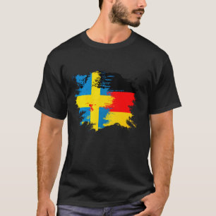 Camiseta Bandeira Mista de Herança Alemã e Sueca