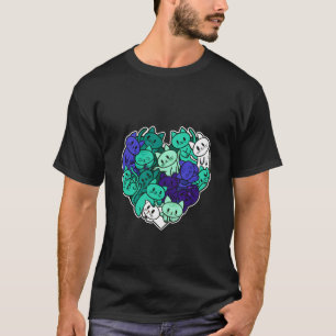 Camiseta Bandeira MLM Coração Fofo Gato MLM Orgulho Gay Mas