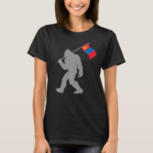 Camiseta Bandeira Mongol Ou Mongólia Na Bandeira Da Mongóli