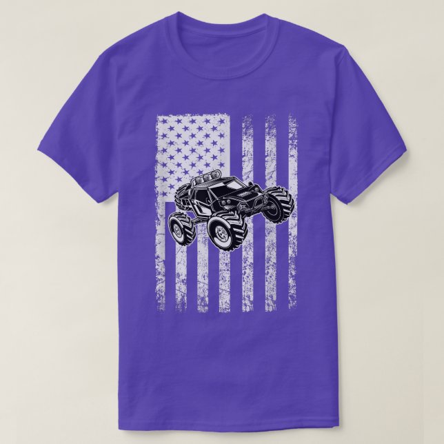Camiseta Bandeira monstro - roupa de caminhão monstro (Frente do Design)