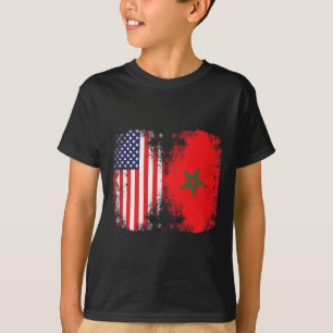Camiseta Bandeira moura americana Marrocos Suporte Futebol 