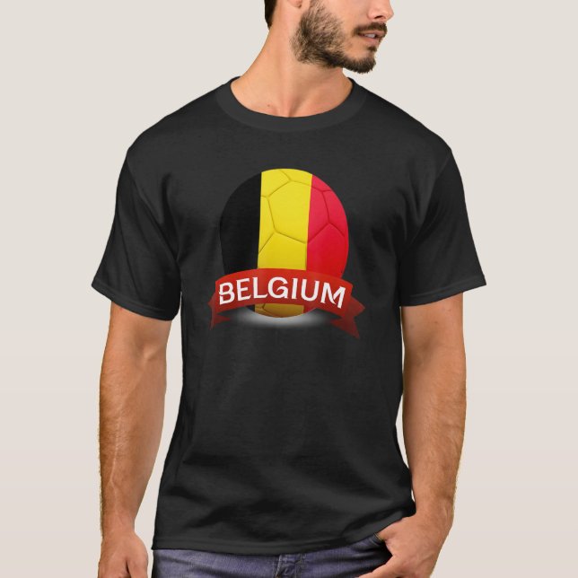 Camiseta Bandeira Nacional da Bélgica Torcedor de Futebol B (Frente)