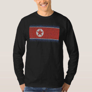 Camiseta Bandeira Nacional da Coreia do Norte souvenir pa