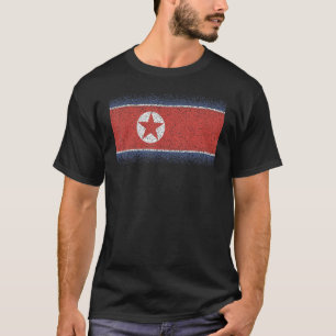 Camiseta Bandeira Nacional da Coreia do Norte souvenir pa