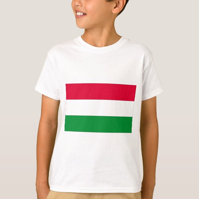 Camiseta Bandeira Nacional da Hungria (Frente)