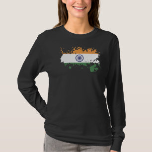 Camiseta Bandeira Nacional da Índia souvenir para homens mu