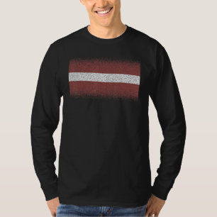 Camiseta Bandeira Nacional da Letônia souvenir para homens