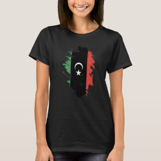 Camiseta Bandeira Nacional da Líbia souvenir para homens mu