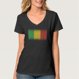 Camiseta Bandeira Nacional da Mali souvenir para homens mul