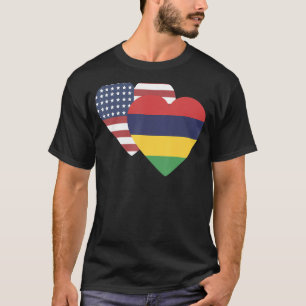 Camiseta Bandeira Nacional da Maurícia para mulheres