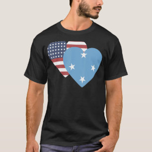 Camiseta Bandeira Nacional da Micronésia lembrança para mul