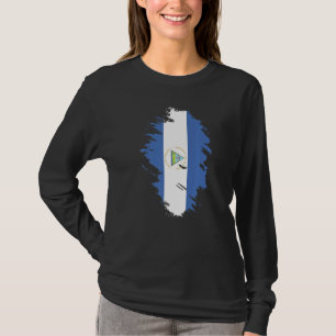 Camiseta Bandeira Nacional da Nicarágua do souvenir para ho