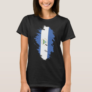 Camiseta Bandeira Nacional da Nicarágua souvenir para hom