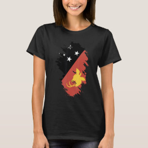 Camiseta Bandeira Nacional da Papua-souvenir para homens