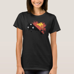 Camiseta Bandeira Nacional da Papua-souvenir para homens