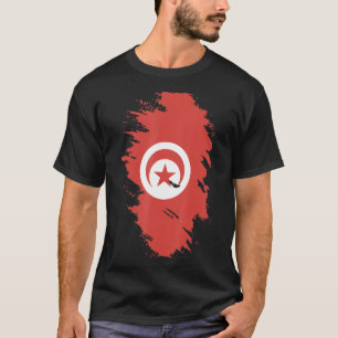 Camiseta Bandeira Nacional da Tunísia souvenir para homens 