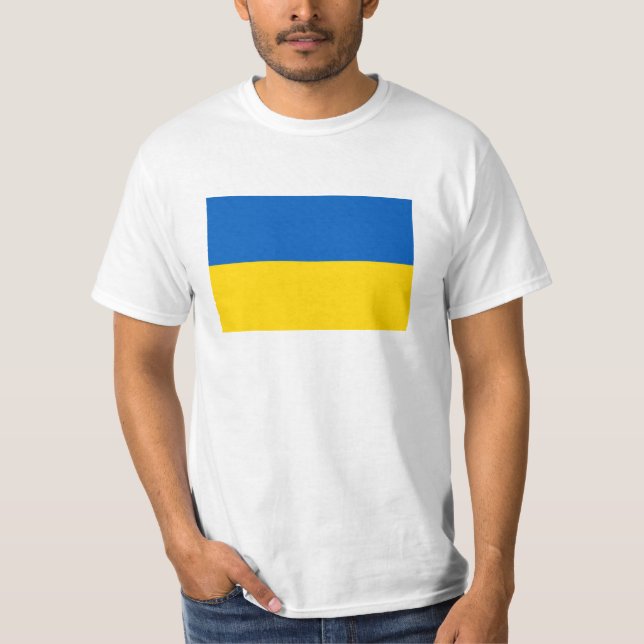 Camiseta Bandeira Nacional da Ucrânia (Frente)