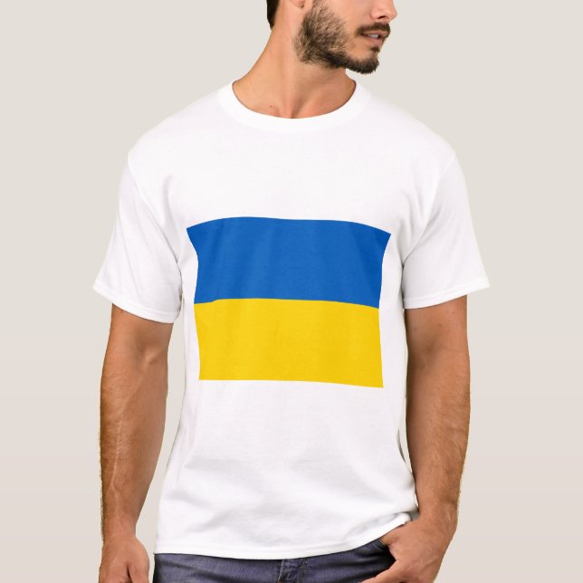 Camiseta Bandeira Nacional da Ucrânia/к р ї а н а (Frente)