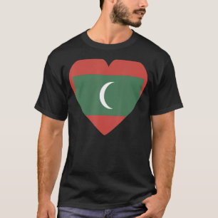 Camiseta Bandeira Nacional das Maldivas souvenir para mulhe