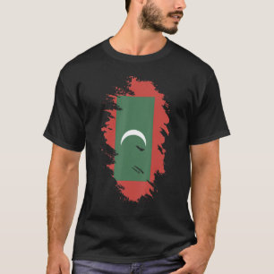Camiseta Bandeira Nacional das Maldivas souvenir para mulhe